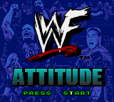 WWF Attitude title screen for GameBoy Color